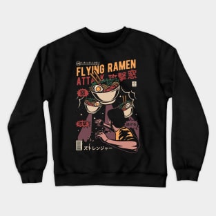 Retro Ramen Noodle Japanese Flying Ramen Attack Ramen Lover Crewneck Sweatshirt